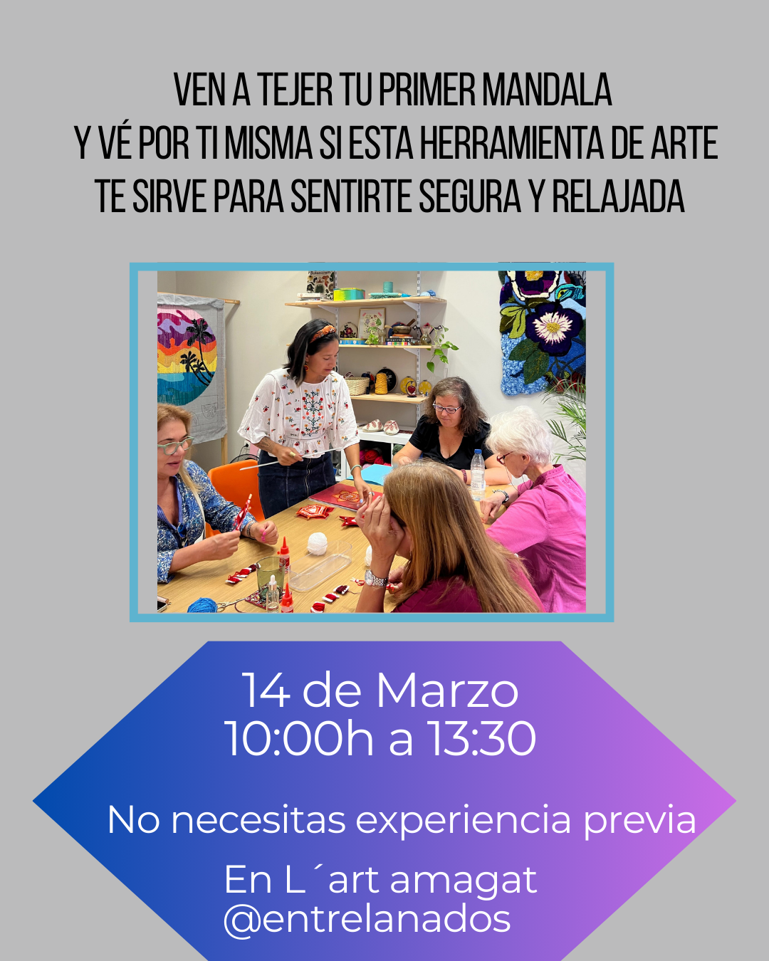 Mandalas tejidos: equilibrando tus hemisferios Marzo