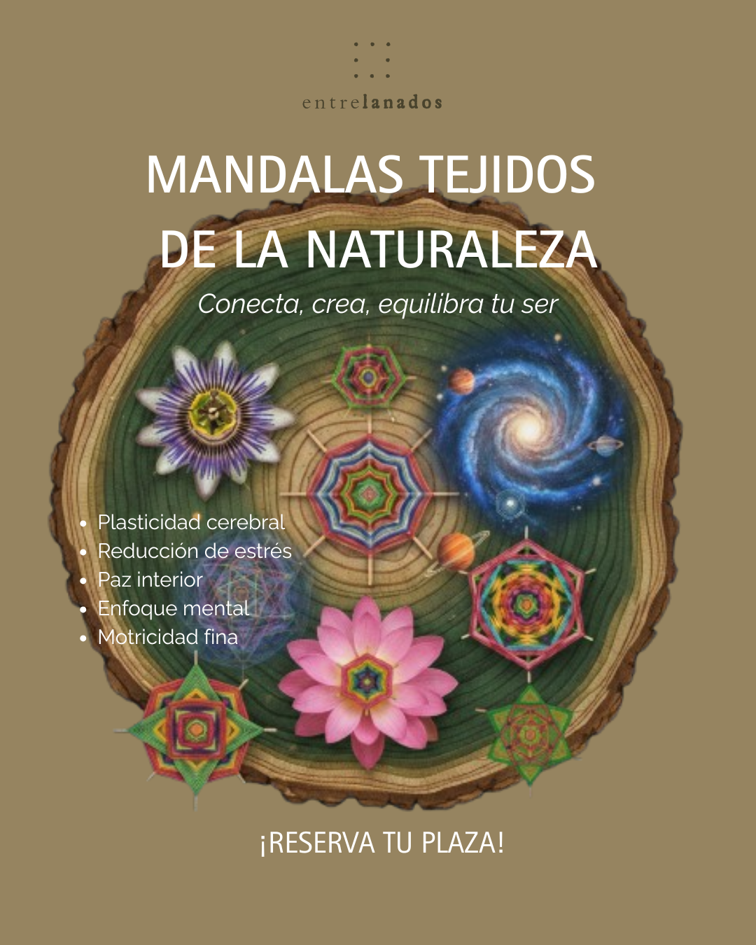 Mandalas tejidos: equilibrando tus hemisferios Febrero o marzo