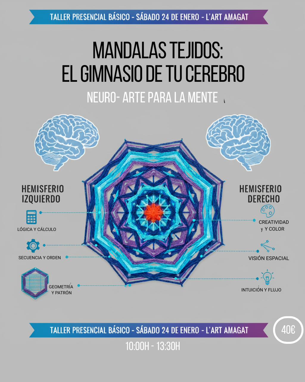 Mandalas tejidos: equilibrando tus hemisferios Enero